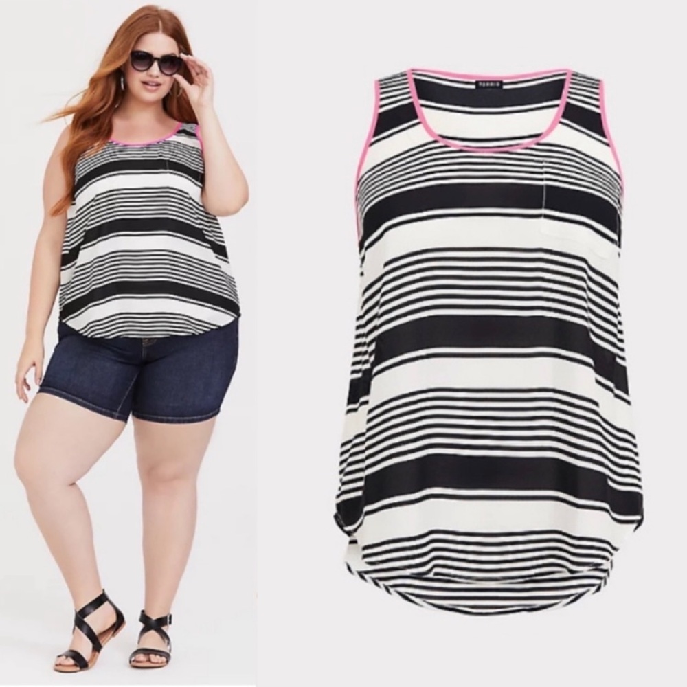 TORRID STRIPED POCKET TANK TOP